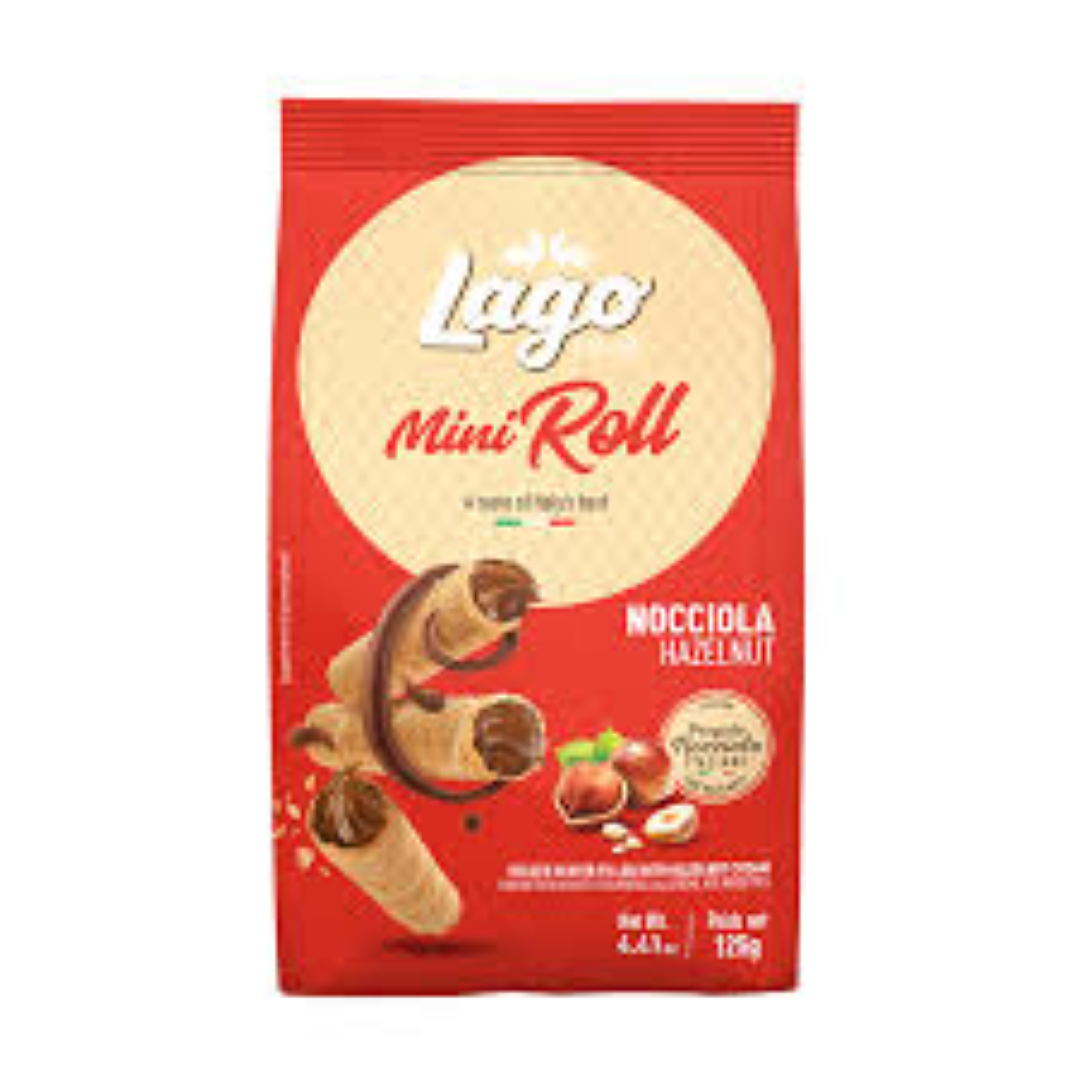 LAGO MINI ROLL HAZELNUT 125G